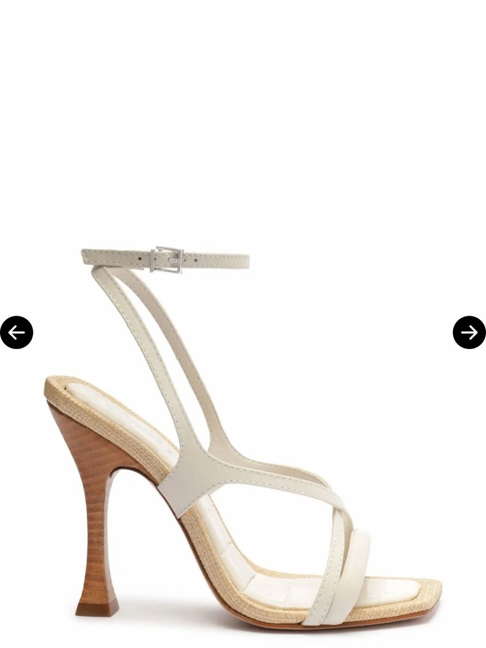 SCHUTZ Cream Strappy Nakia Ankle-Strap Sandal - Picture 4 of 10
